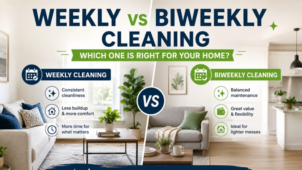 Weekly vs biweekly cleaning comparison