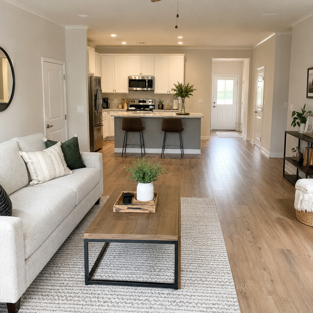 Modern living and kitchen design